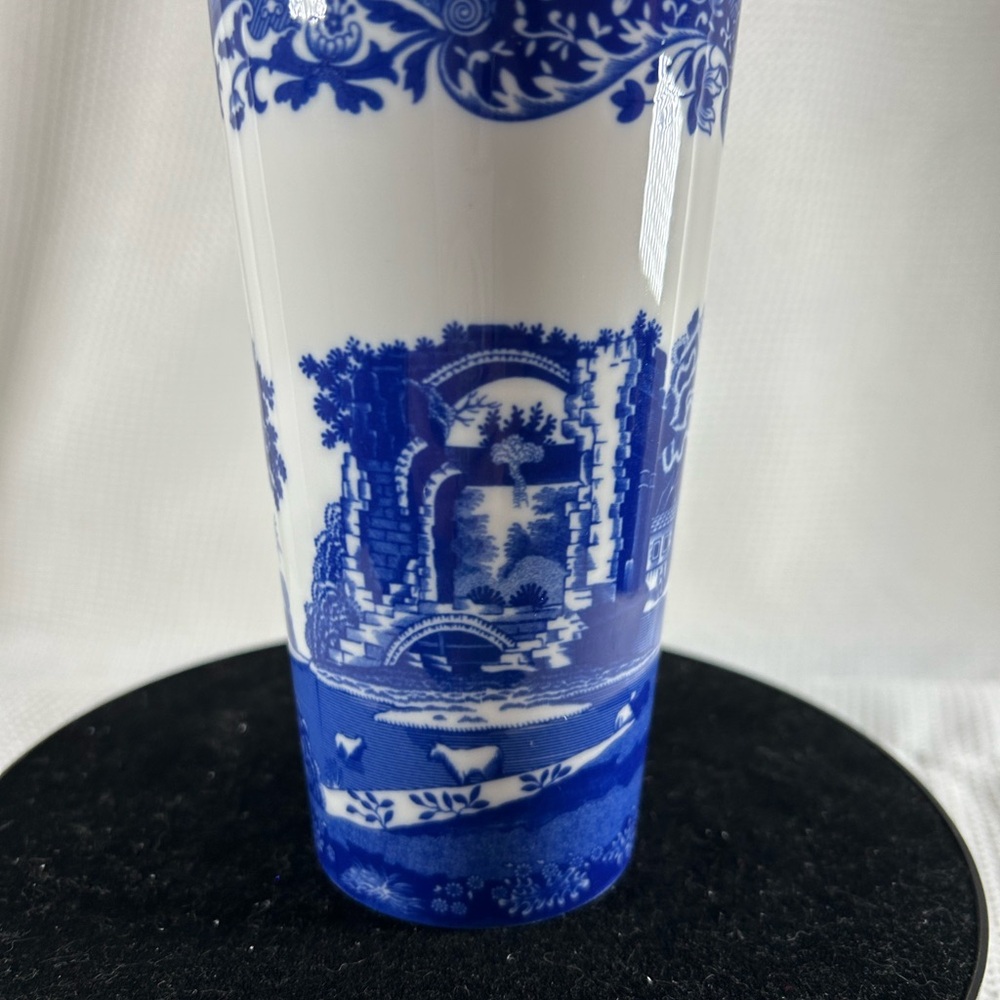 Spode Italian Blue and White Lidded travel cup